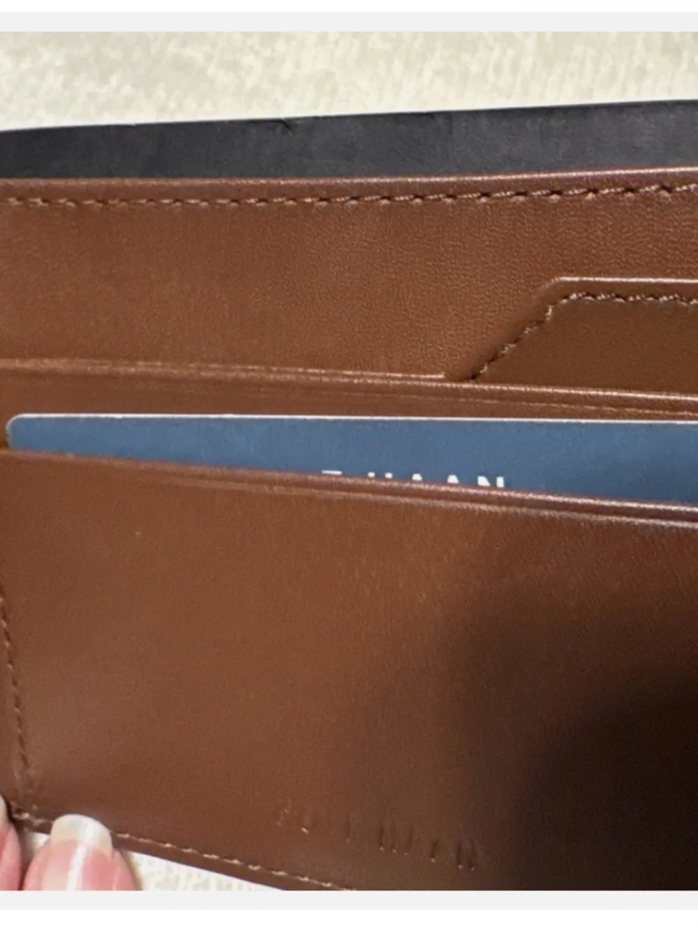 NWT Cole Haan Men’s Leather Bifold‎ Compact Wallet Fathers Day Gift Premium